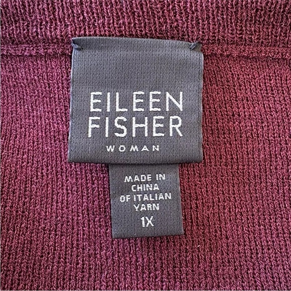 Eileen Fisher Women’s Maroon 100% Wool Knit Pencil Skirt Size 1X (149) FLAWS - Picture 3 of 7